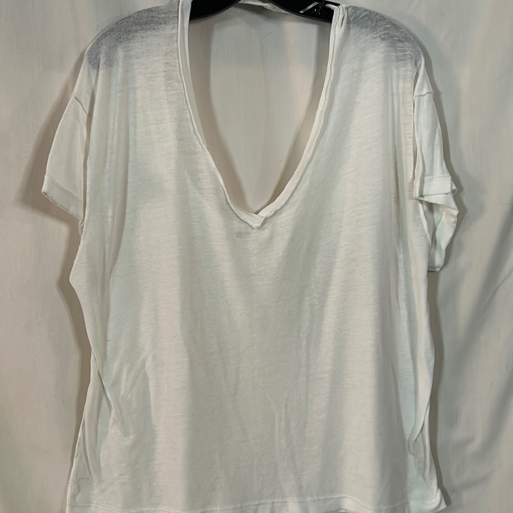 We The Free Womens All Mine Cut Out Exposed Hem T-Shirt Size Medium
